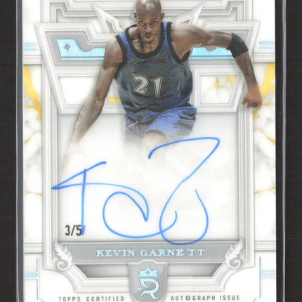 2023-24 Topps Royalty Kevin Garnett Royal Precendence Auto /5 #RP-KG