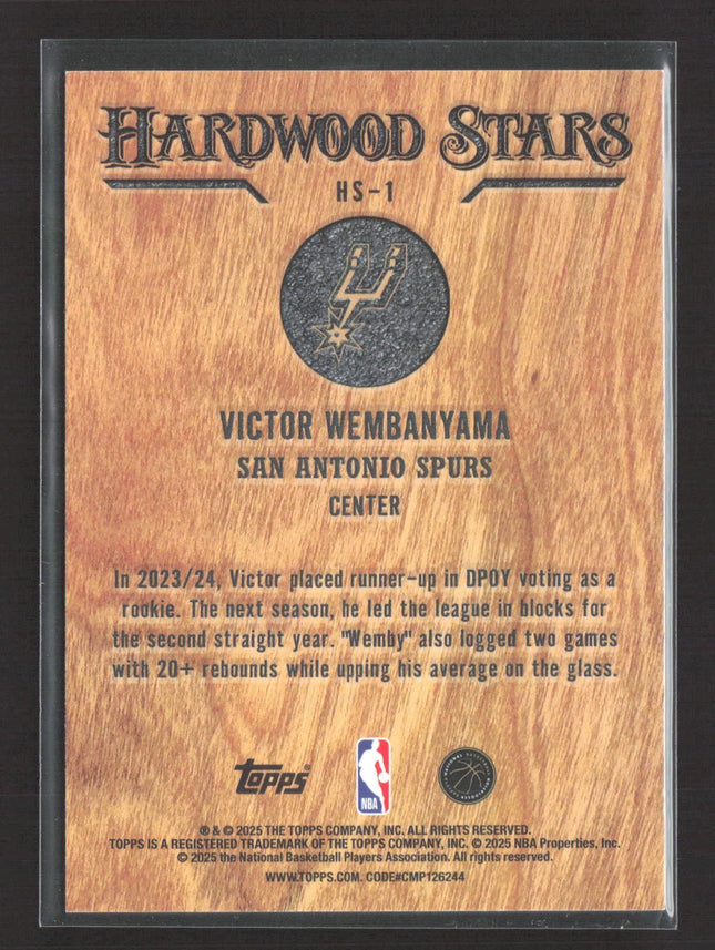 2025-26 Topps Hardwood Stars Victor Wembanyama Case Hit #HS-1