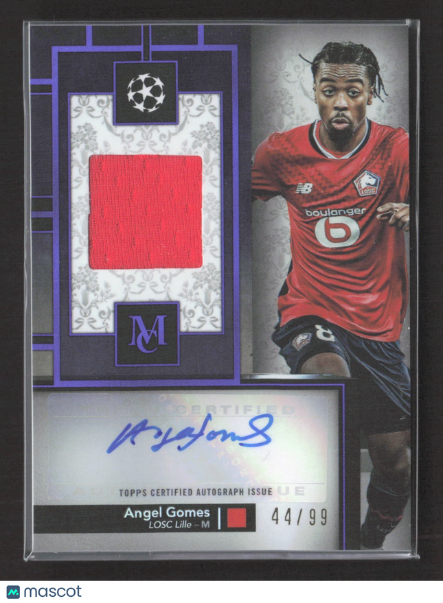 2025 Topps Museum Angel Gomes Jersey Relic Auto Purple /99 #MAR-AN
