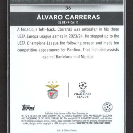 2024-25 Topps Museum Alvaro Carreras Rc Gold /50 #36
