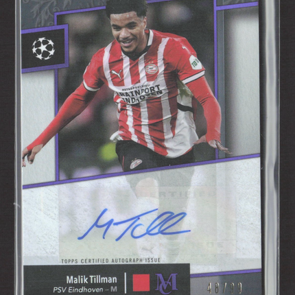 2025 Topps Museum Malik Tillman Purple Auto /99 #AA-MT