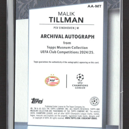 2025 Topps Museum Malik Tillman Purple Auto /99 #AA-MT