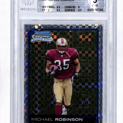 2006 Bowman Chrome Xfractors Michael Robinson #259 BGS 9 /250