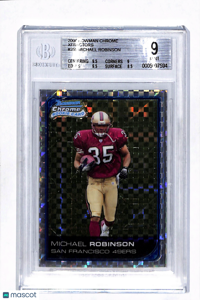 2006 Bowman Chrome Xfractors Michael Robinson #259 BGS 9 /250