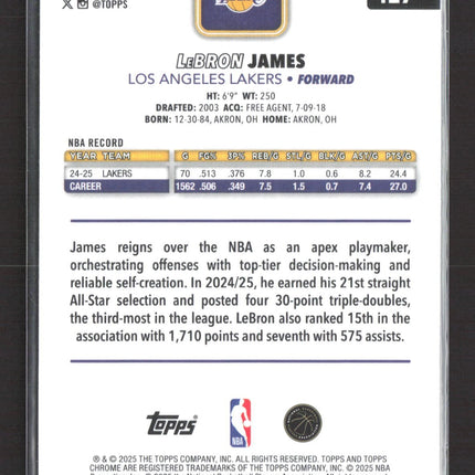2025-26 Topps Chrome - LeBron James #127 Green Refractor /99