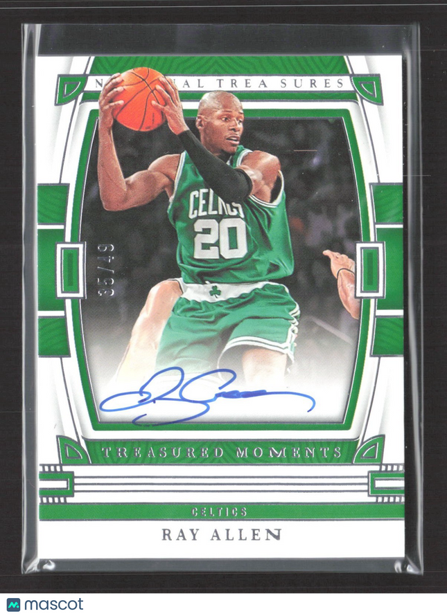 2022-23 Panini National Treasures Ray Allen Treasured Moments Auto /49 #TM-RAY