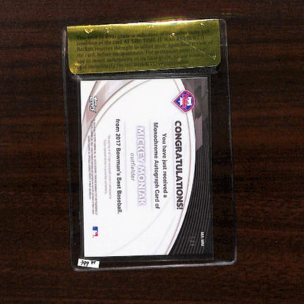 2017 Bowman's Best Mickey Moniak Superfractor Rc Auto 1/1 BGS RCR 9.5