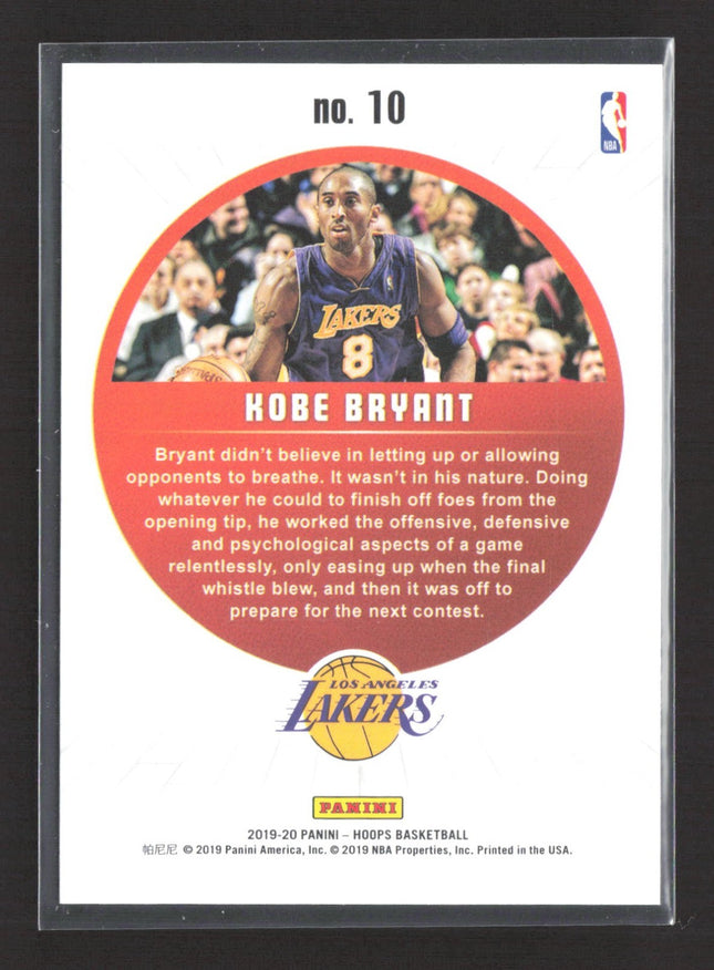2019-20 Panini NBA Hoops Legends of the Ball Kobe Bryant #10