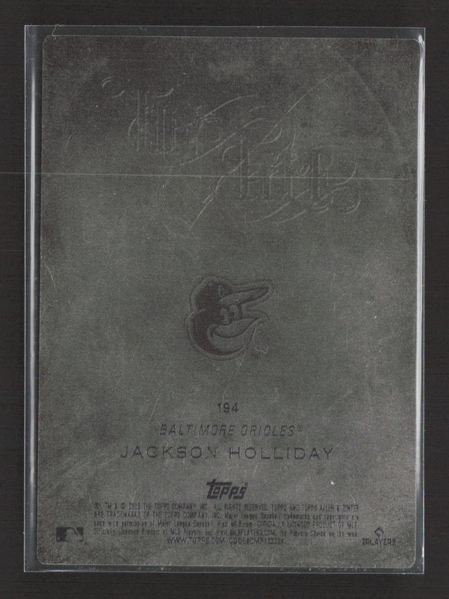 2025 Topps Allen & Ginter Jackson Holliday Tin Type SSP #194