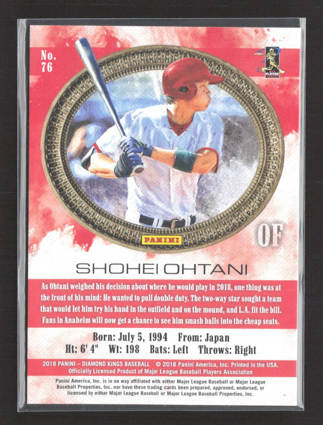 2018 Panini Diamond Kings Shohei Ohtani Red Framed Rc #76