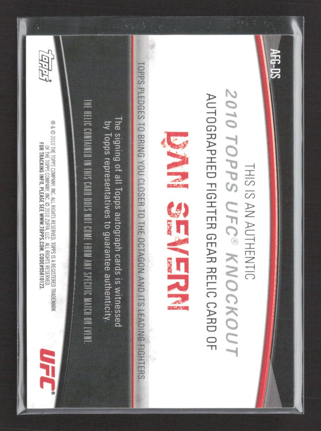 2010 Topps UFC Knockout Dan Severn Fighter Gear Relic Auto /88 #AFG-DS