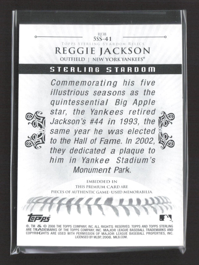 2008 Topps Sterling Reggie Jackson Five Jersey Bat Relic /10 #5SS-41