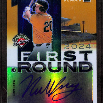 2024 Panini Prospects Nick Kurtz First Round Gold Prizm Auto /10 #FRS-NK