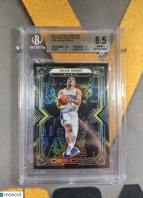 2021-22 Panini Obsidian Electric Etch Yellow Jalen Suggs #155 BGS 8.5