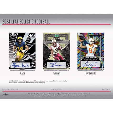 NFL 2024 Leaf Eclectic Football Jumbo Box