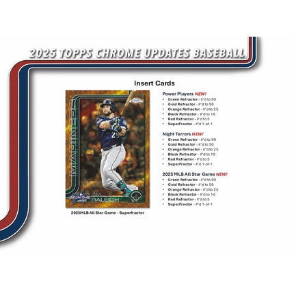 MLB Topps 2025 Chrome Update Series Baseball Jumbo Hobby Box