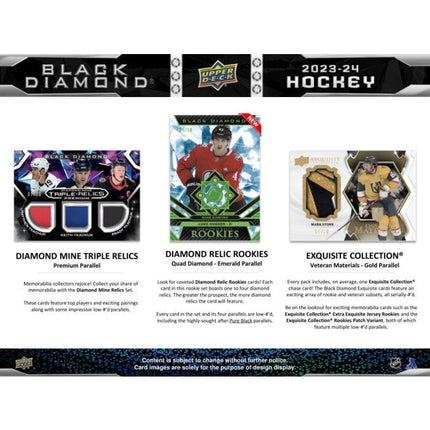 NHL 2023-24 Upper Deck Black Diamond Hockey Hobby Box