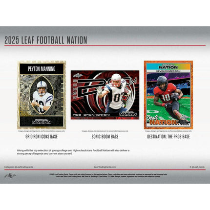 NFL 2025 Leaf Football Nation Hobby Box