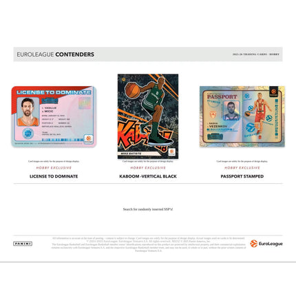 NBL Panini 2025/26 Contenders EuroLeague Basketball Hobby Box
