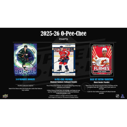 NHL 2025-26 Upper Deck O-Pee-Chee Hockey Hobby Box