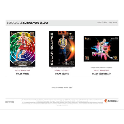 EBL 2025-26 Panini Select EuroLeague Basketball Hobby Box