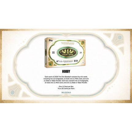 MLB 2026 Topps Tier One Baseball Hobby Box