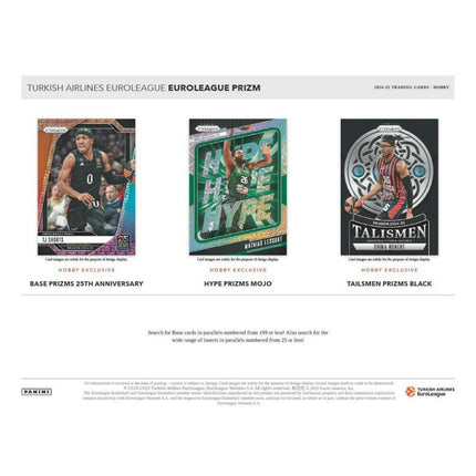 EBL 2024-25 Panini Turkish Airlines Euroleague Prizm Basketball Hobby Box