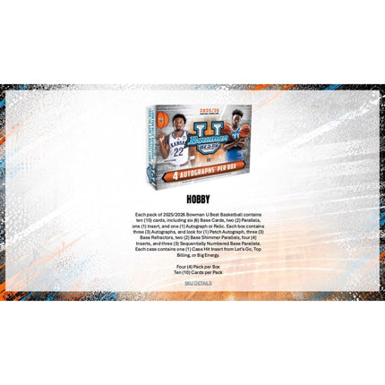NCAAB 2025-26 Topps Bowman University Best Basketball Hobby Box