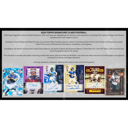 NFL 2025 Topps Signature Class Football Hobby Jumbo Box