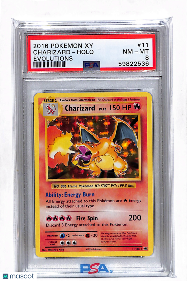 2016 Pokemon Xy Evolutions Charizard Evolutions PSA 8 #11