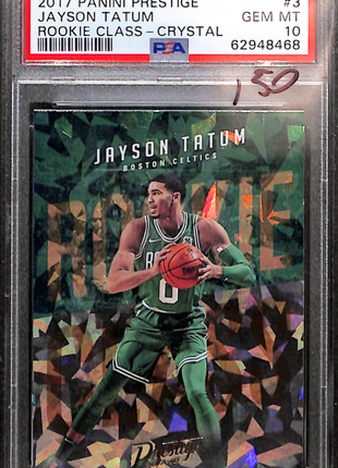2017 Panini Prestige Rookie Class Jayson Tatum #3 Crystal PSA 10