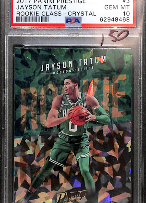 2017 Panini Prestige Rookie Class Jayson Tatum #3 Crystal PSA 10