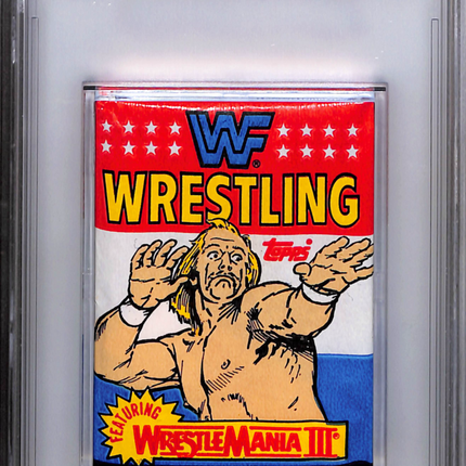 1987 Topps WWE Wrestling Wax Pack PSA 8