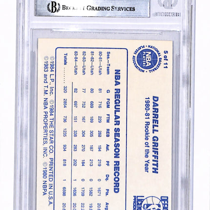 1985 Star Last 11 ROY's Darrell Griffith #5 BGS 8.5