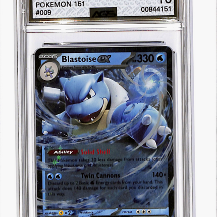 2023 151 Blastoise ex #009 Unlimited AGS 10