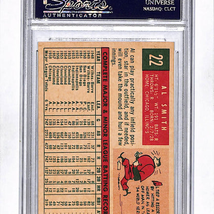 1959 Topps Al Smith #22 PSA 8