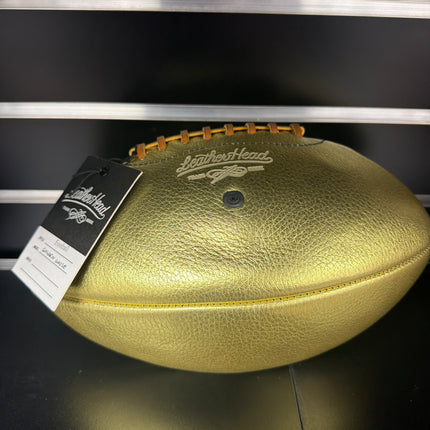 Mem Brett Favre Packers Signed Football Leatherhead Golden Goose Upper Deck