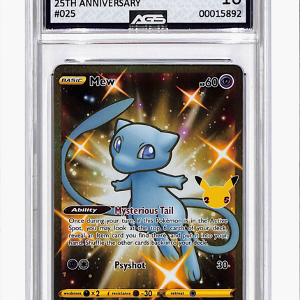 2021 Celebrations Mew #025 Unlimited AGS 10