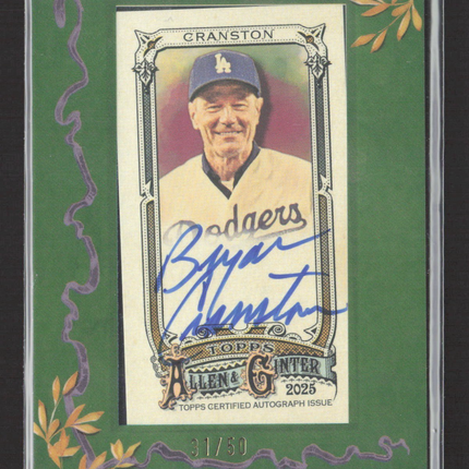2025 Topps Allen & Ginter Bryan Cranston Framed Mini Auto Green /50 #MA-BC