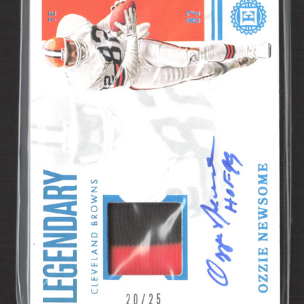 2021 Panini Encased Legendary Ozzie Newsome #LSS-ON 20/25 Patch Auto /25