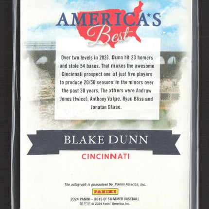 2024 Panini Boys of Summer - America's Best Auto Blake Dunn #AME-BD /149