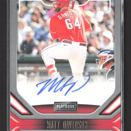 2020 Panini Chronicles - PlayBook Auto Matt Davidson #PA-MD Gold /99