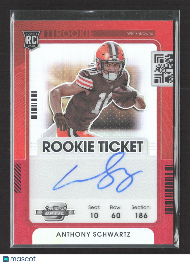 2021 Panini Optic Contenders Anthony Scwartz Rookie Ticket Auto /75 #128