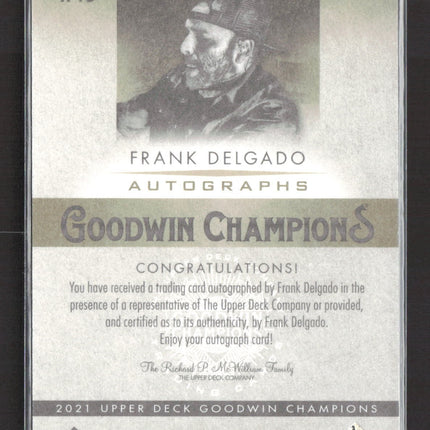 2021 UD Goodwin Champions Auto Frank Delgado /550 #A-FD