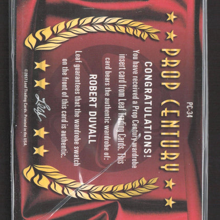 2017 Leaf Prop Century Robert Duvall Wardrobe Relic #PC-34