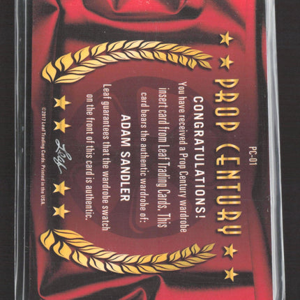2017 Leaf Prop Century Adam Sandler Wadrobe Relic #pC-01