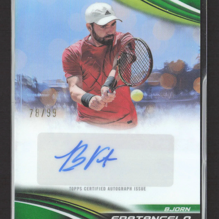 2025 Topps Chrome Tennis Bjorn Fratangelo #CA-BFO Green Refractor Auto 78/99