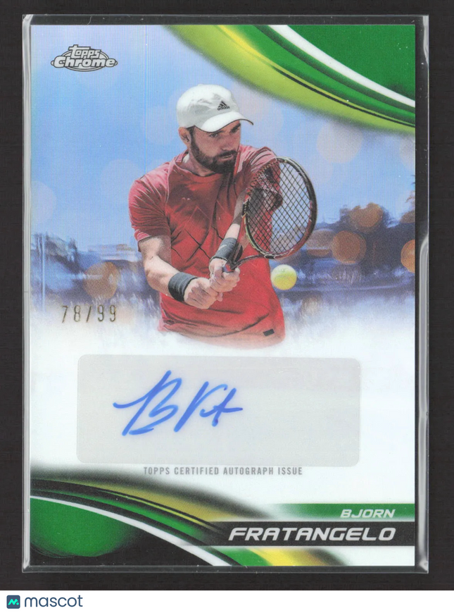 2025 Topps Chrome Tennis Bjorn Fratangelo #CA-BFO Green Refractor Auto 78/99
