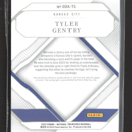 2023 Panini National Treasures Diamond Duals Auto Tyler Gentry #DDA-TG /99