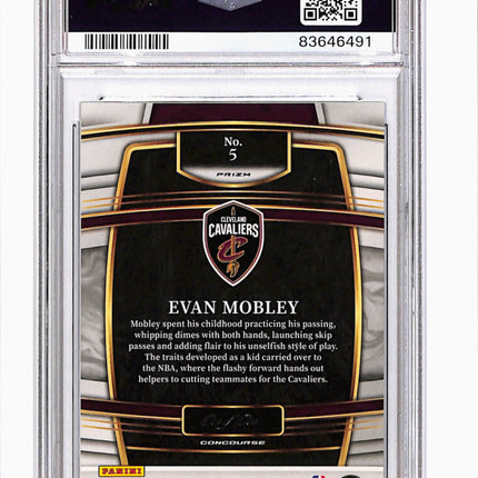 2021 Panini Select Evan Mobley #5 Black Shimmer 1/1 PSA 9